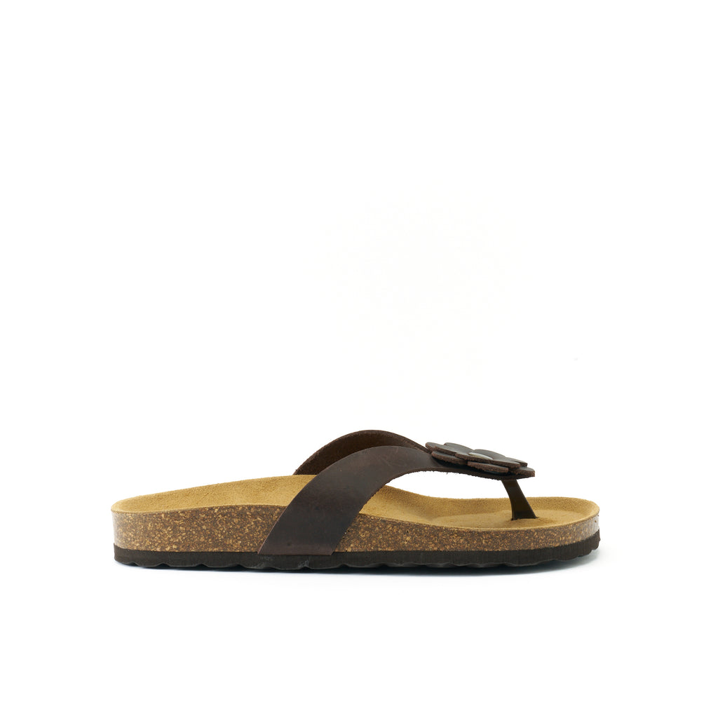 LENE OILED LEATHER DARK BROWN