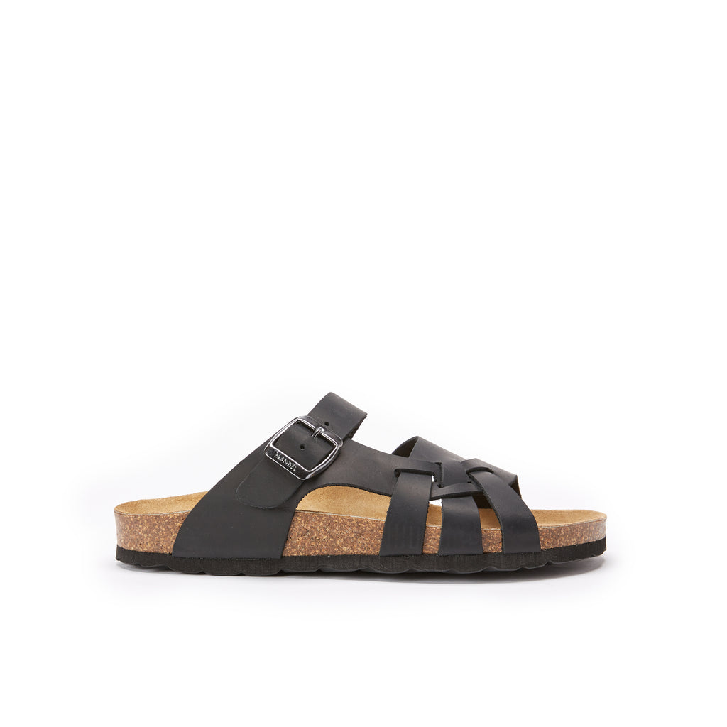 ALVARO OILED LEATHER BLACK