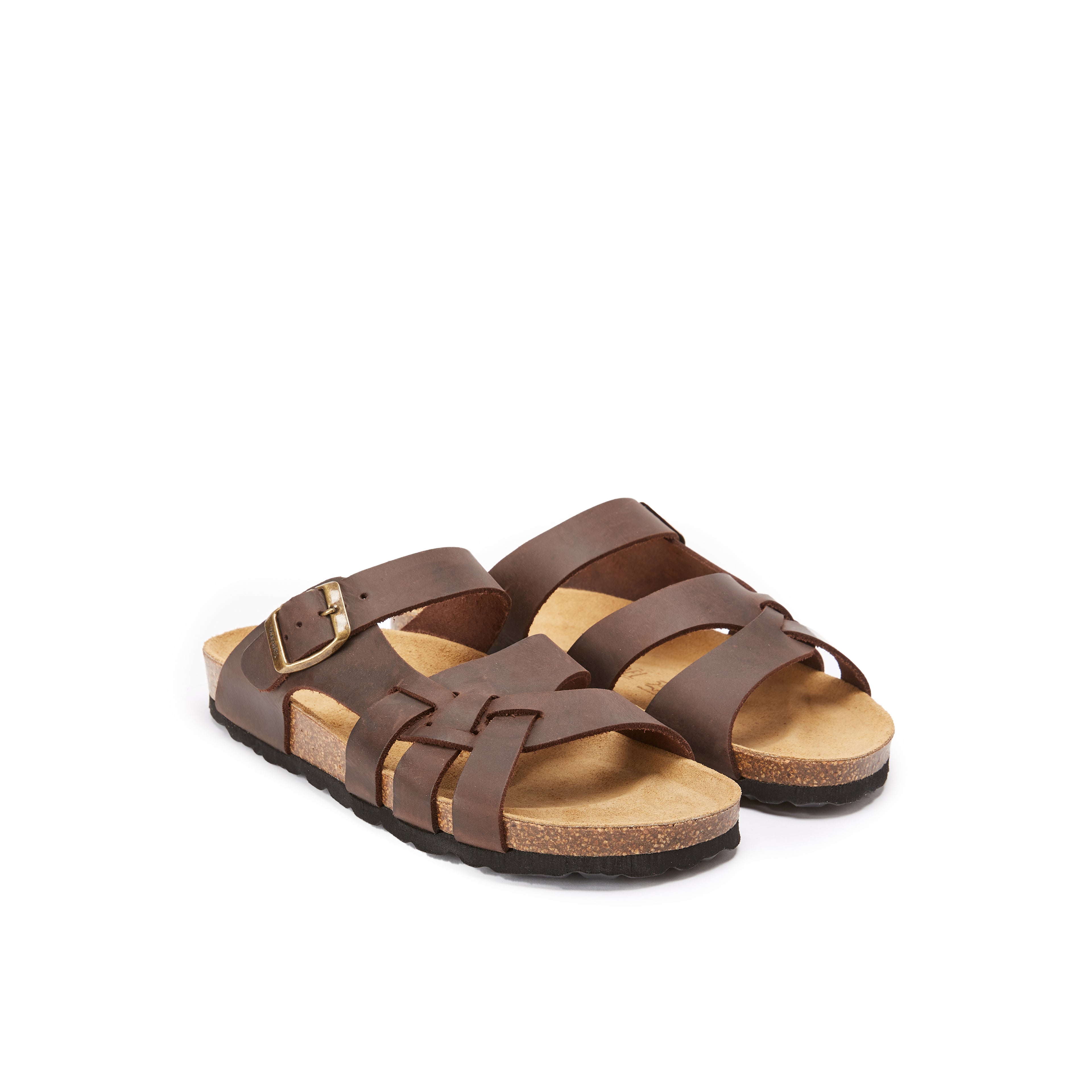 ALVARO OILED LEATHER DARK BROWN