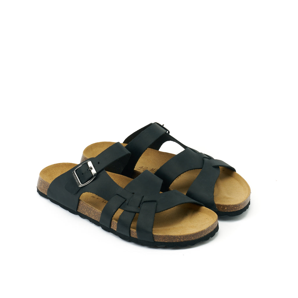 ALVARO OILED LEATHER BLACK