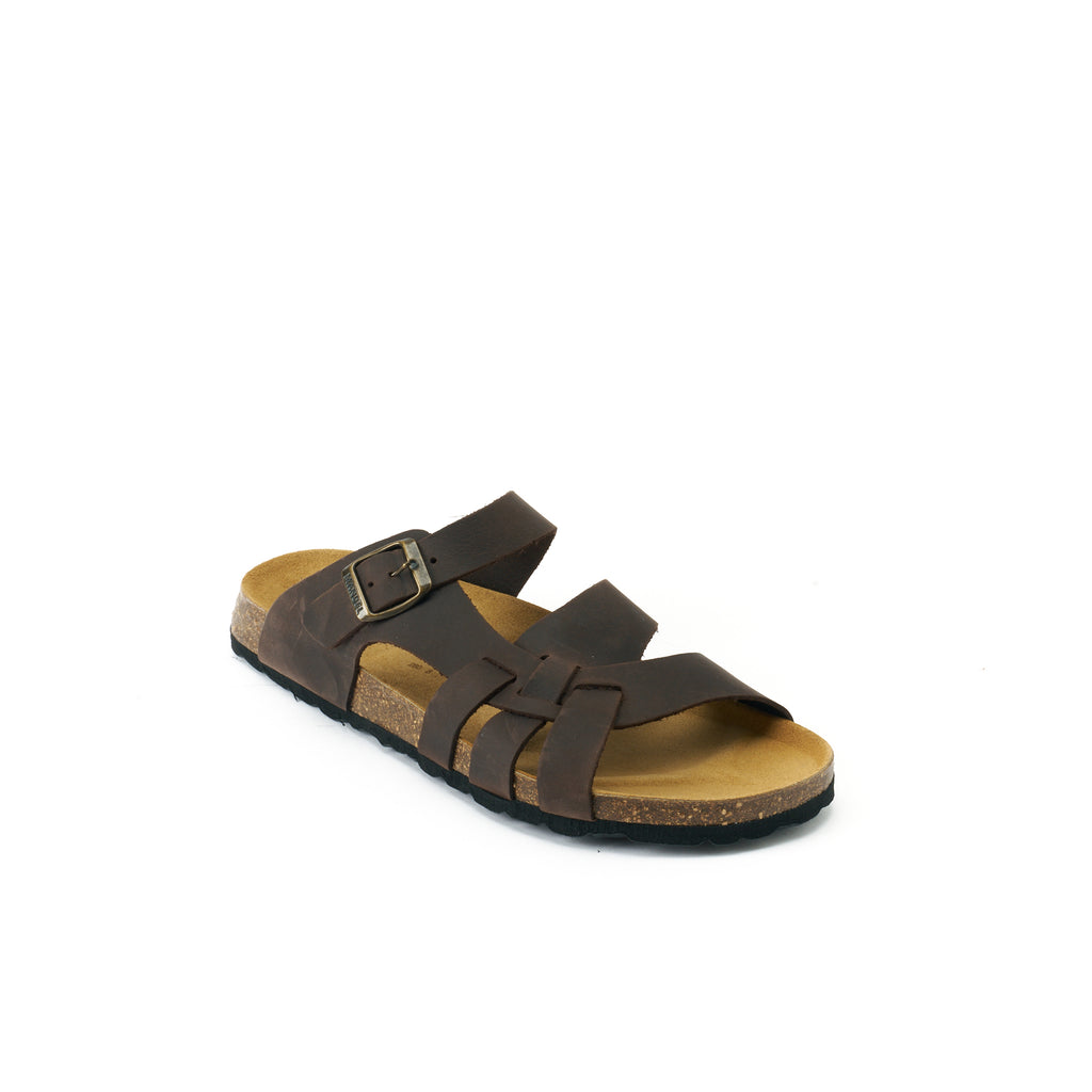 ALVARO OILED LEATHER DARK BROWN