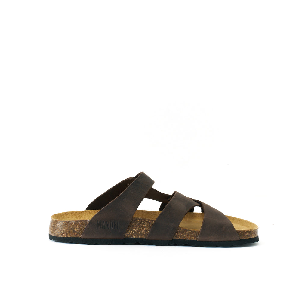 ALVARO OILED LEATHER DARK BROWN