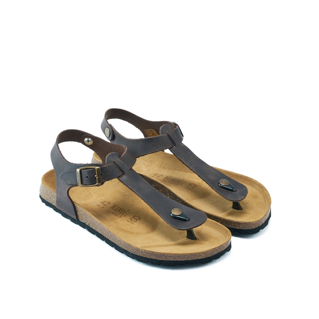 LEON OILED LEATHER DARK BROWN