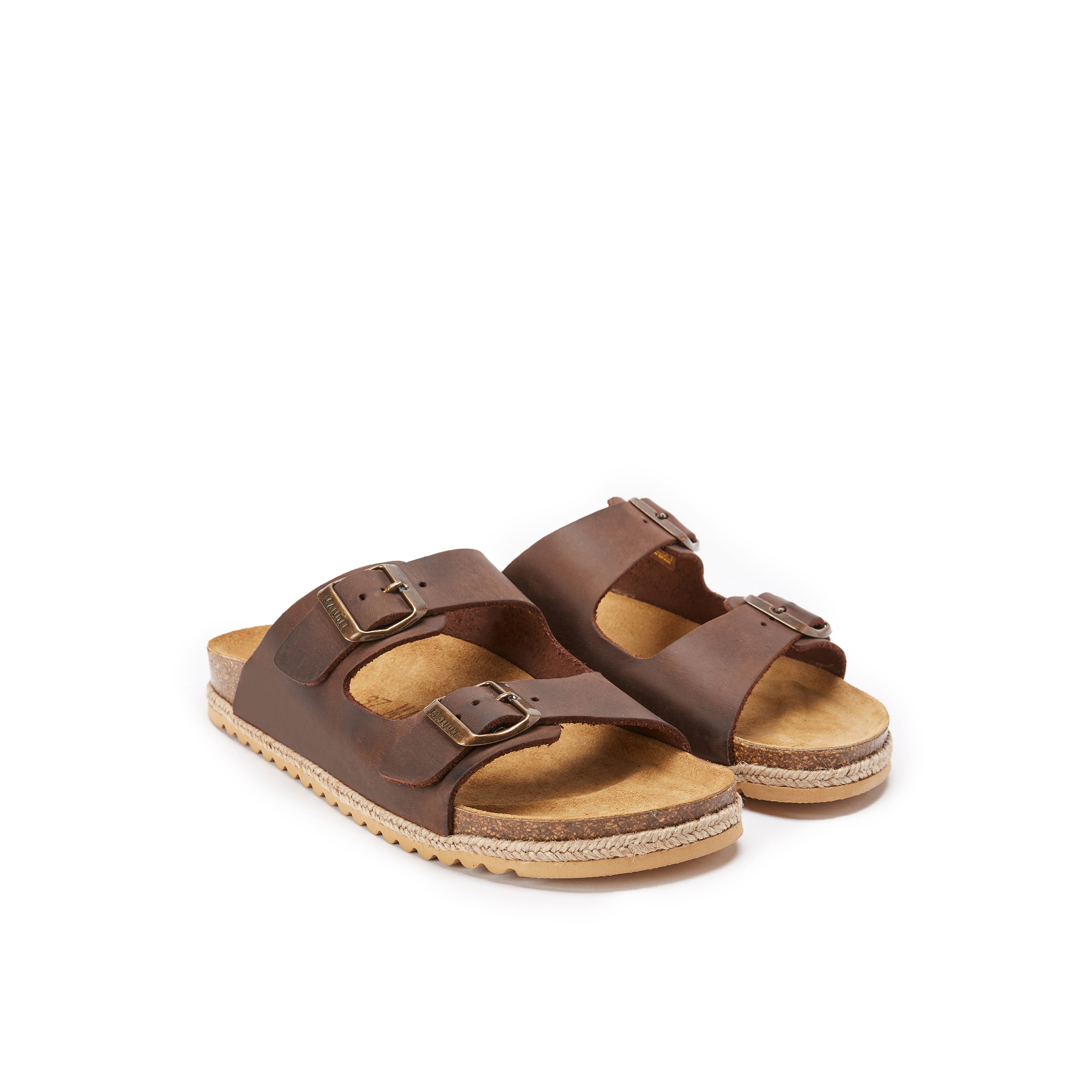 ALBERTO OILED LEATHER DARK BROWN
