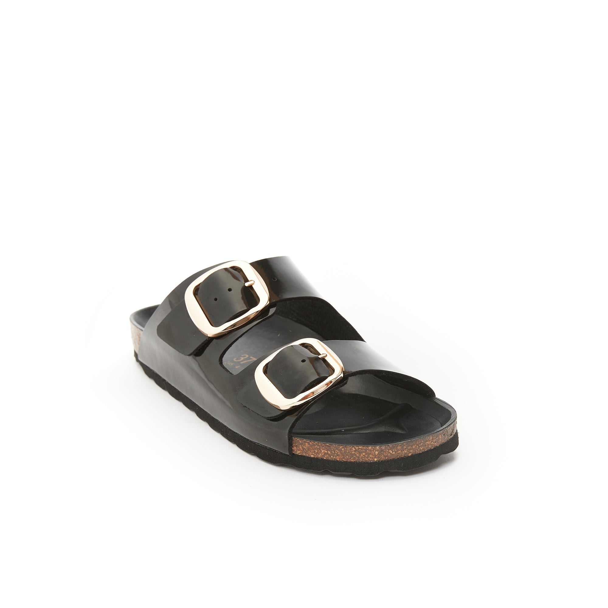 ALBERTO BIG BUCKLE PATENT BLACK