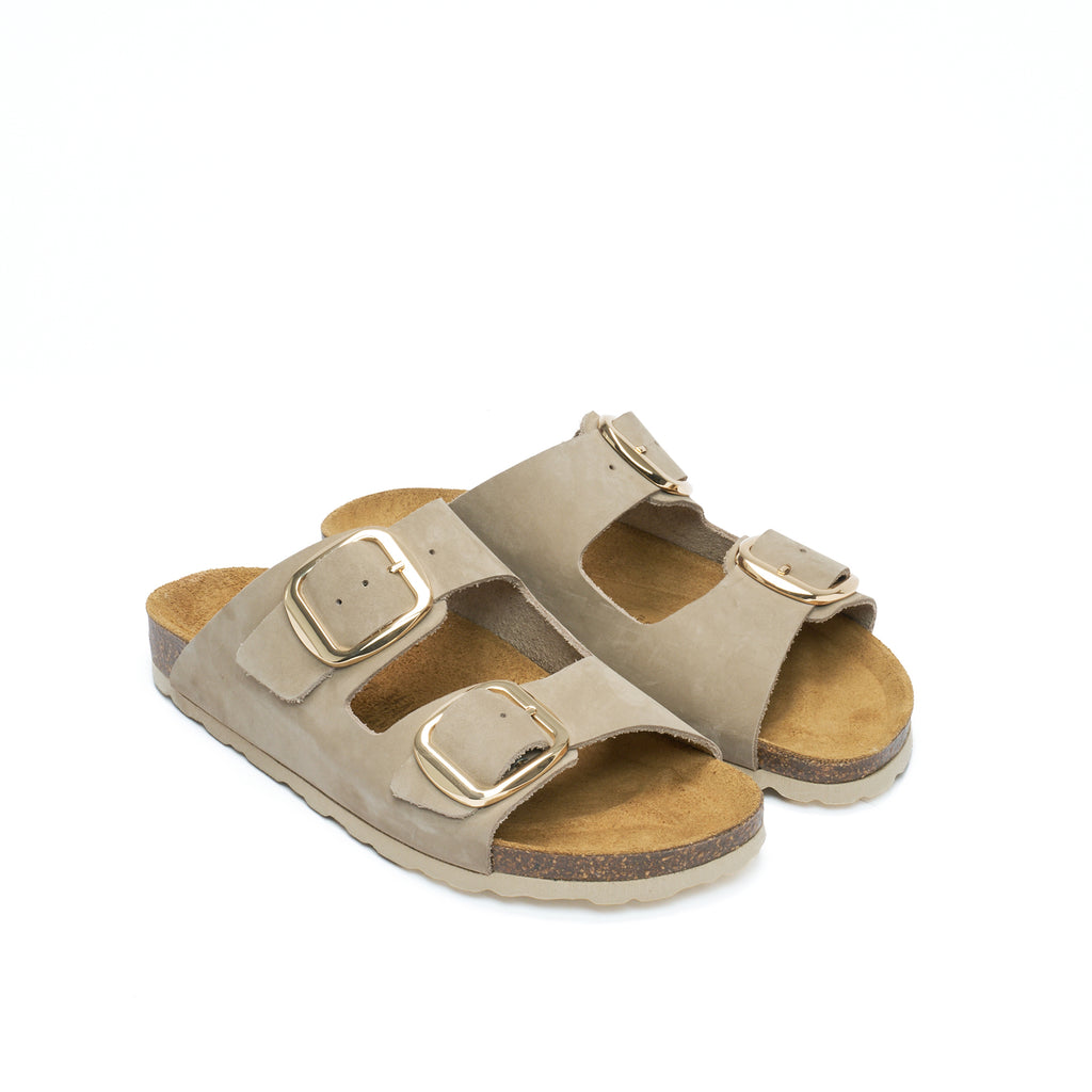 ALBERTO BIG BUCKLE NUBUCK TAUPE