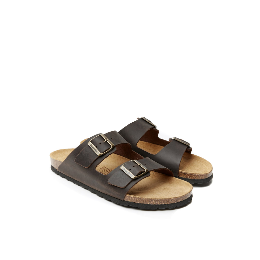 ALBERTO OILED LEATHER DARK BROWN