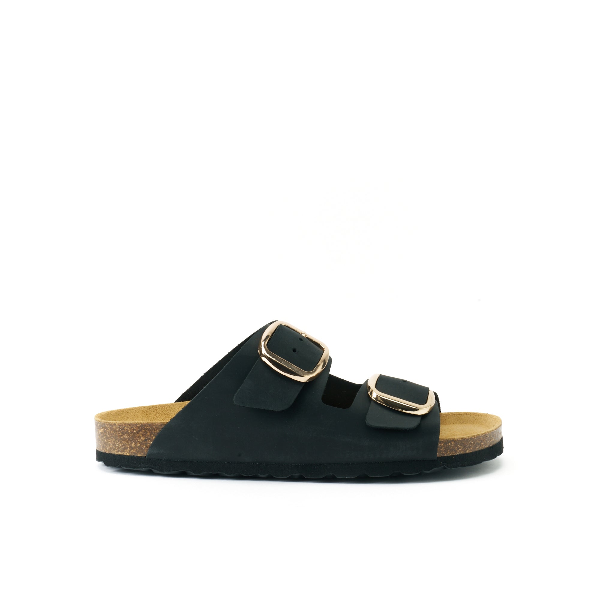 ALBERTO BIG BUCKLE OILED LEATHER BLACK