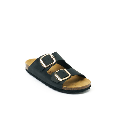 ALBERTO BIG BUCKLE OILED LEATHER BLACK