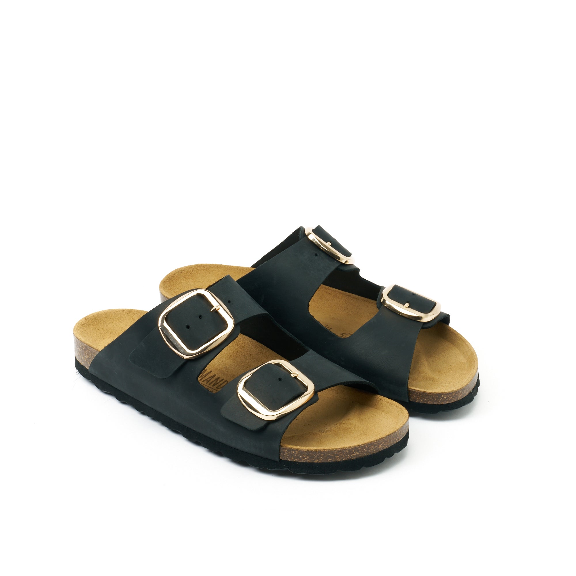 ALBERTO BIG BUCKLE OILED LEATHER BLACK