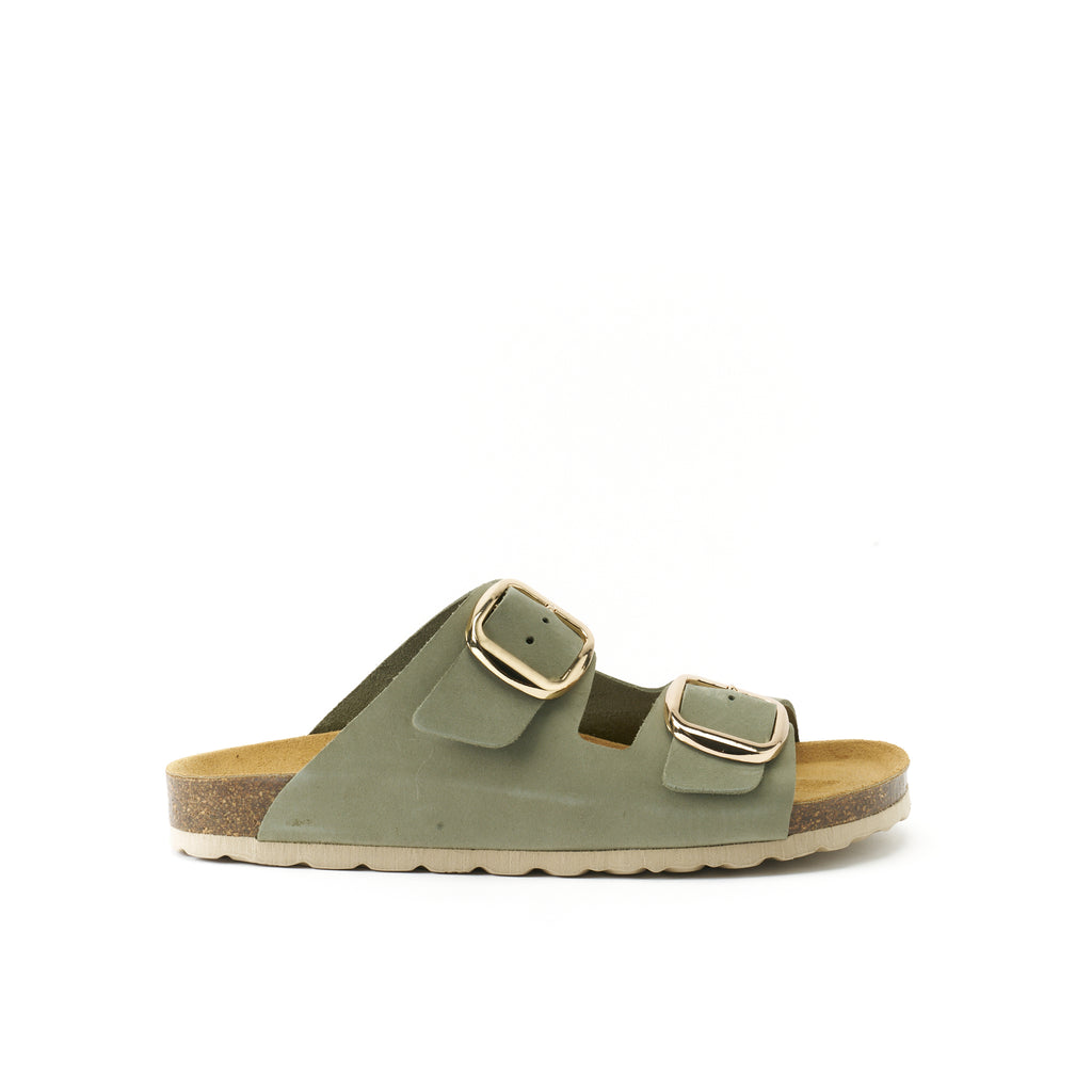 ALBERTO BIG BUCKLE NUBUCK OLIVE GREEN