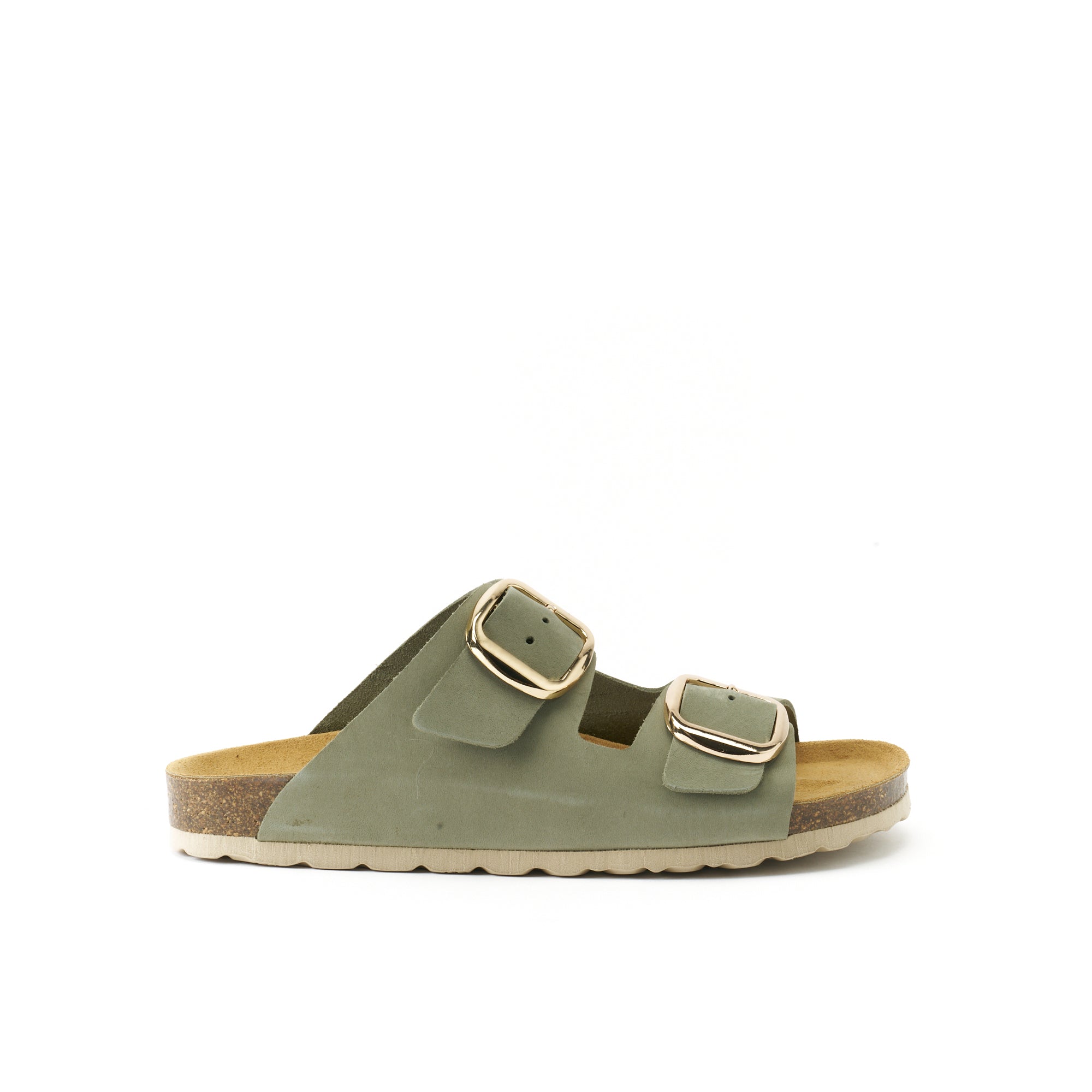 ALBERTO BIG BUCKLE NUBUCK OLIVE GREEN