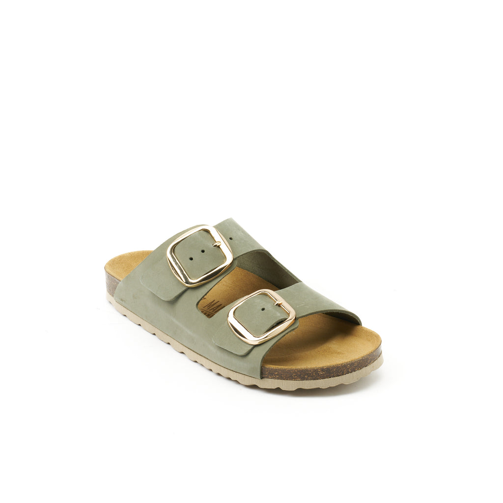 ALBERTO BIG BUCKLE NUBUCK OLIVE GREEN