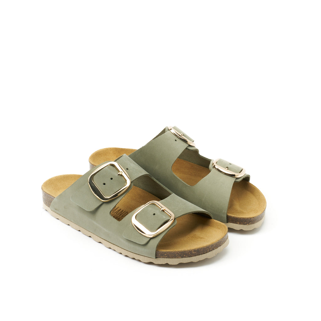 ALBERTO BIG BUCKLE NUBUCK OLIVE GREEN