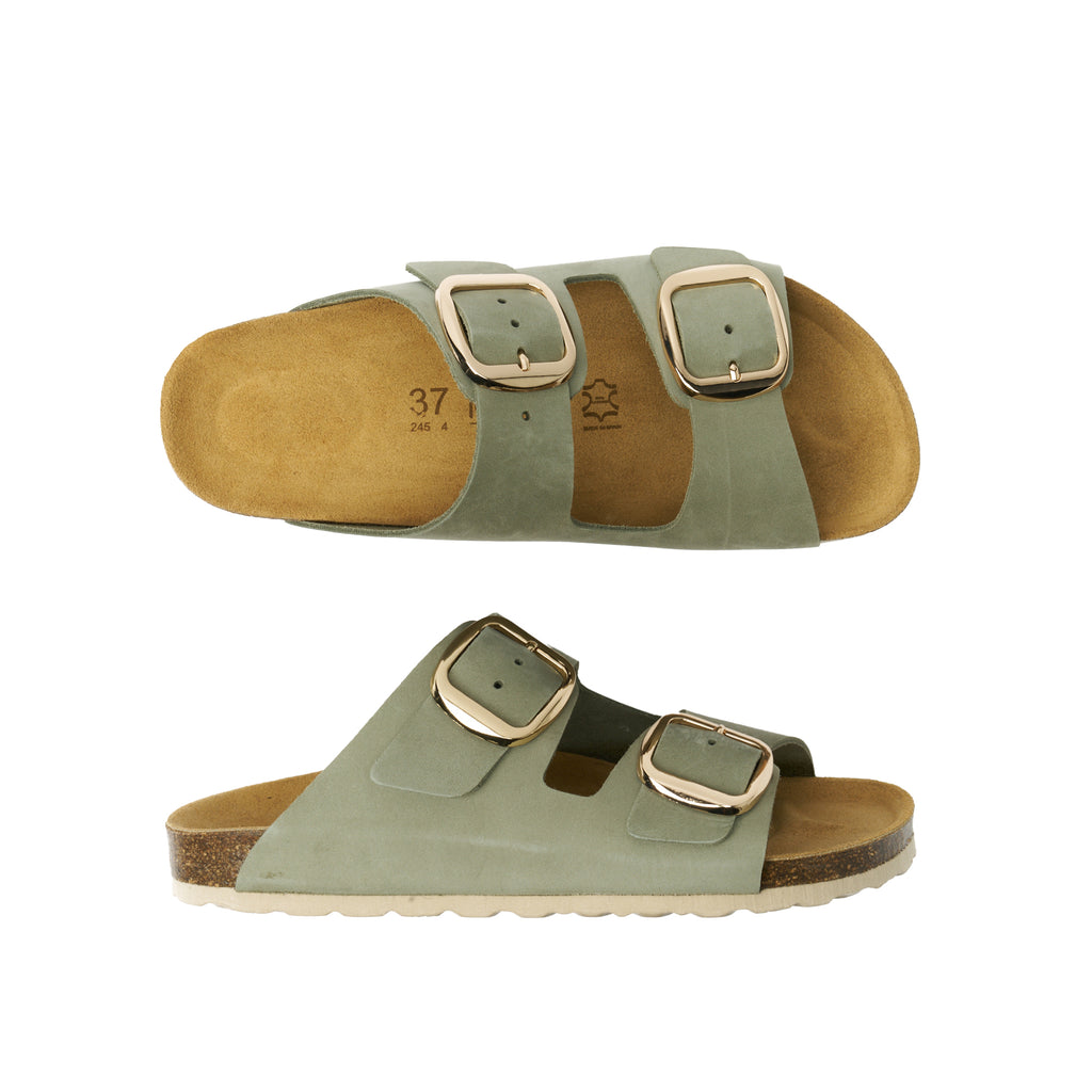 ALBERTO BIG BUCKLE NUBUCK OLIVE GREEN