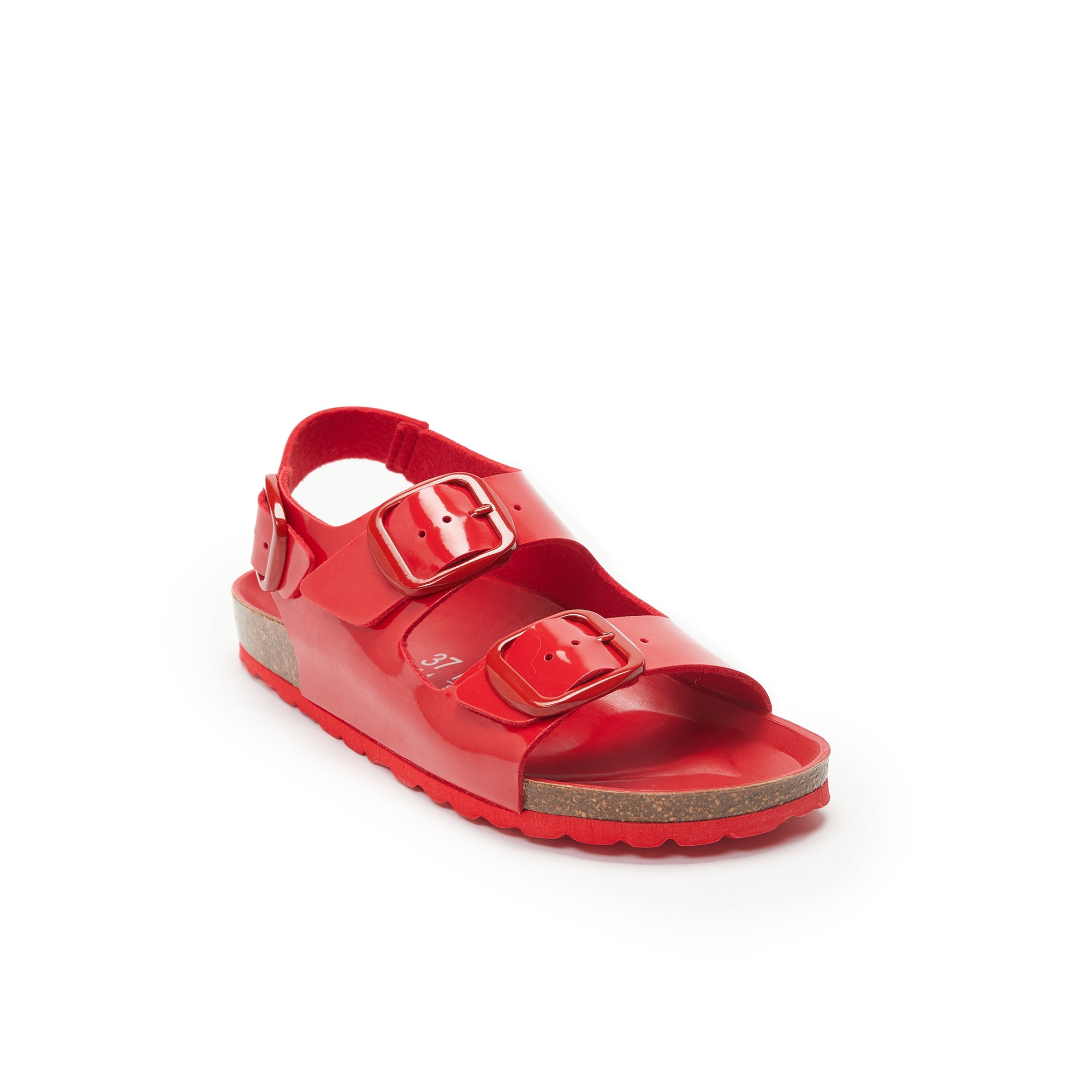 CARLOS BIG BUCKLE PATENT RED