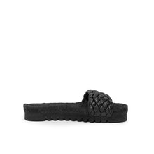 Load image into Gallery viewer, Black espadrilles LAIA made with microfibre
