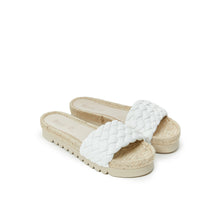 Load image into Gallery viewer, White espadrilles LAIA made with microfibre
