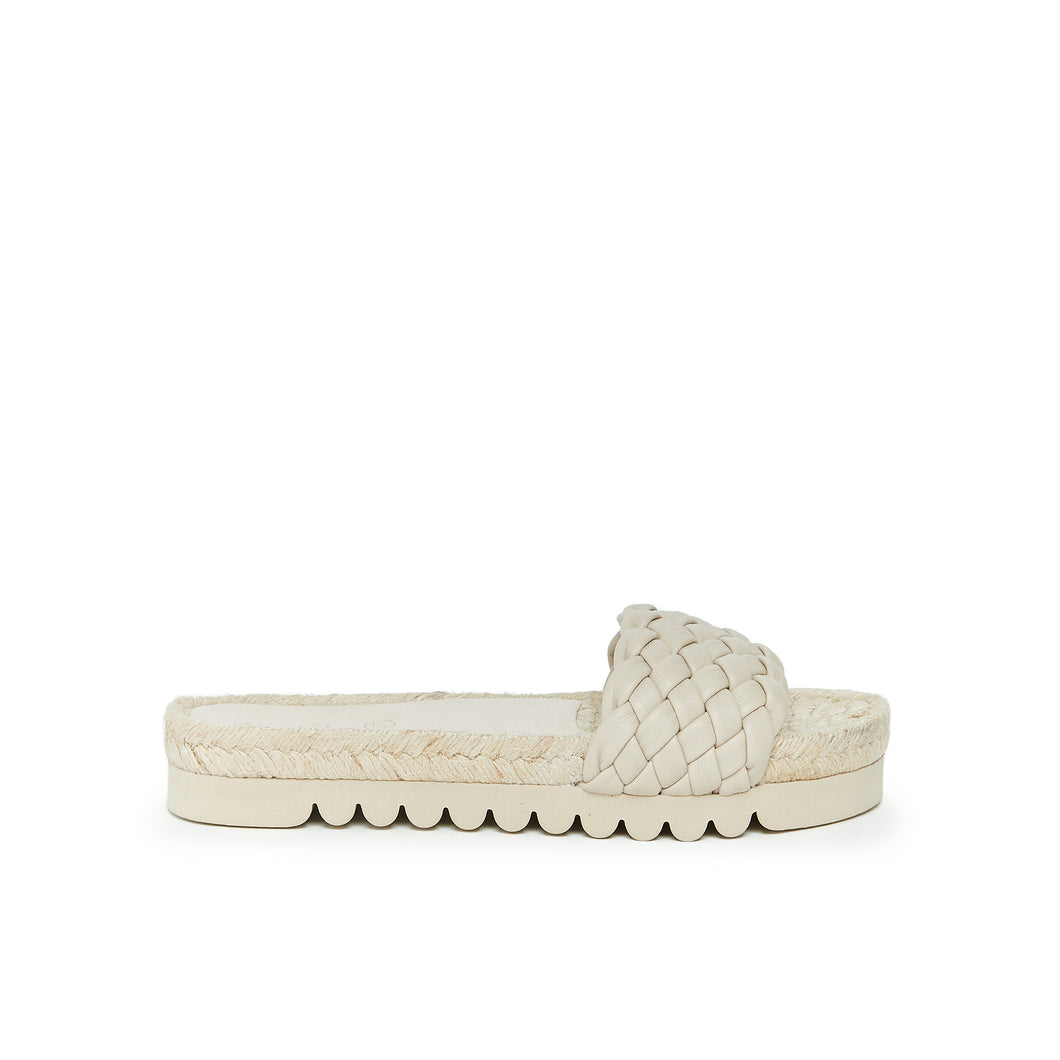 Beige espadrilles LAIA made with microfibre