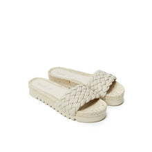 Load image into Gallery viewer, Beige espadrilles LAIA made with microfibre
