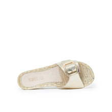 Load image into Gallery viewer, Gold espadrilles NORA made with eco-leather
