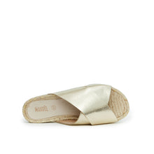 Load image into Gallery viewer, Gold espadrilles ZOE made with eco-leather
