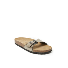 Load image into Gallery viewer, Bronze single-strap sandals AGATA made with eco-leather
