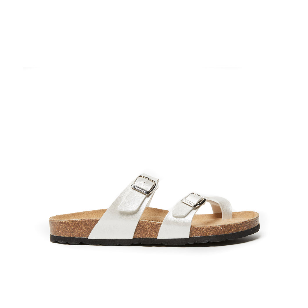 White thong sandals DARIA made with eco-leather