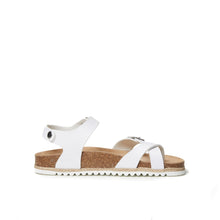 Load image into Gallery viewer, White sandals ELISA made with eco-leather
