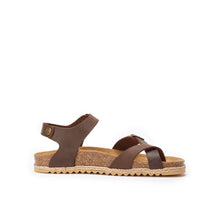 Load image into Gallery viewer, Dark Brown sandals DARIA made with leather
