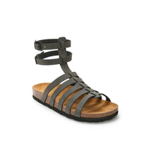 Load image into Gallery viewer, Grey sandals ANITA made with eco-leather
