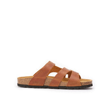 Load image into Gallery viewer, Brown multi-strap sandals ALVARO made with leather
