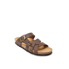 Load image into Gallery viewer, Dark Brown multi-strap sandals ALVARO made with leather
