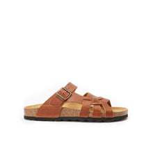 Load image into Gallery viewer, Brown multi-strap sandals ALVARO made with leather
