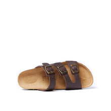 Load image into Gallery viewer, Dark Brown multi-strap sandals PACO made with leather
