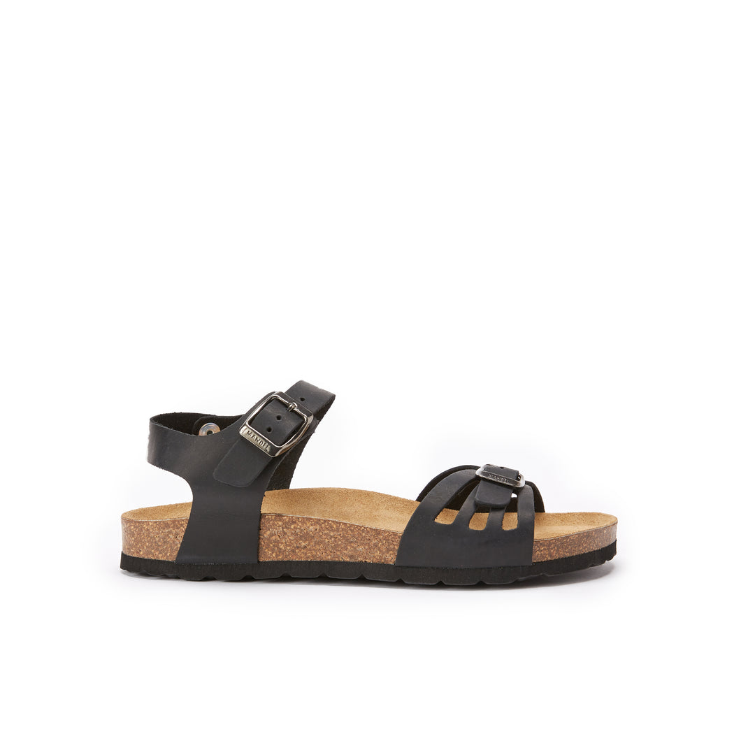 Black sandals NEVA made with leather