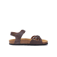 Load image into Gallery viewer, Dark Brown sandals NEVA made with leather
