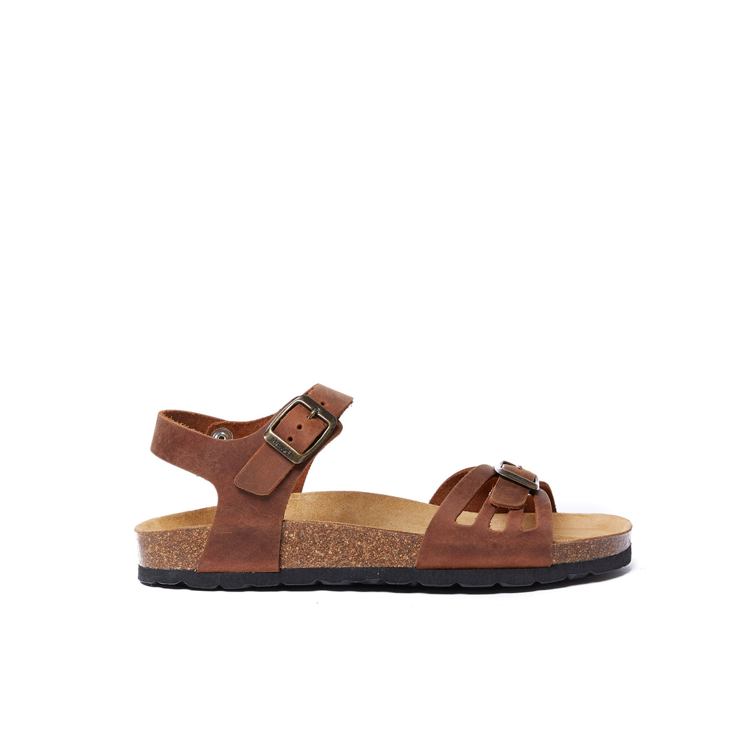 Brown sandals NEVA made with leather
