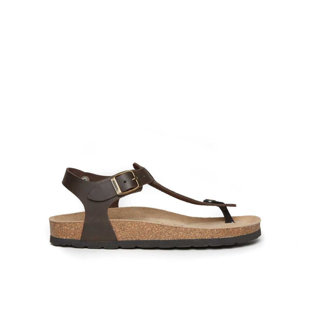 Dark Brown sandals LEON made with leather