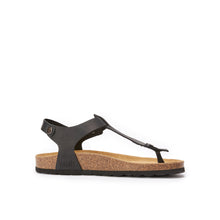Load image into Gallery viewer, Black sandals PACO made with leather
