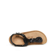 Load image into Gallery viewer, Black sandals AIDA made with eco-leather
