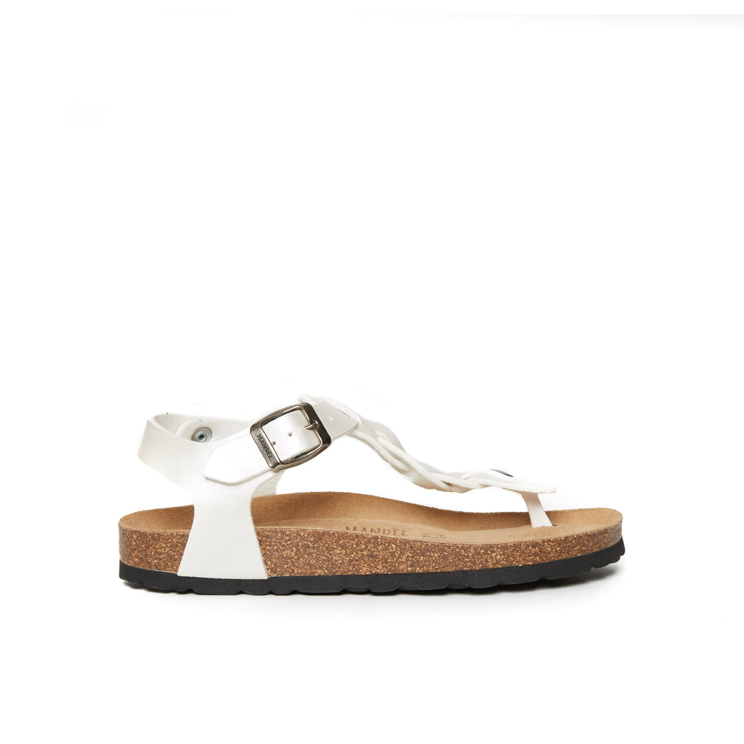 White sandals AIDA made with eco-leather