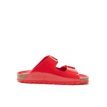 Load image into Gallery viewer, Red two-strap sandals ALBERTO made with eco-leather
