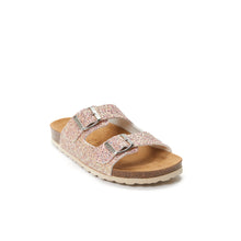 Load image into Gallery viewer, Red two-strap sandals ALBERTO made with glitter
