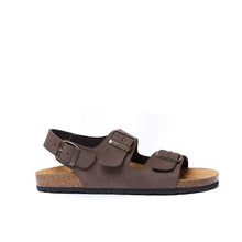Load image into Gallery viewer, Dark Brown sandals CARLOS made with eco-leather
