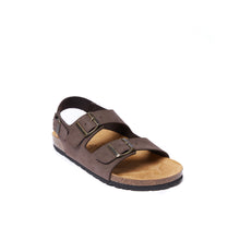 Load image into Gallery viewer, Dark Brown sandals CARLOS made with eco-leather
