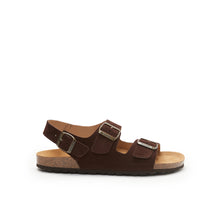 Load image into Gallery viewer, Dark Brown sandals CARLOS made with leather suede
