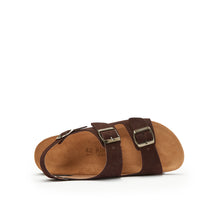 Load image into Gallery viewer, Dark Brown sandals CARLOS made with leather suede
