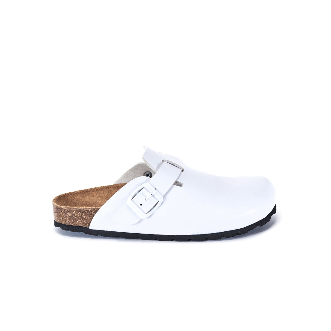 White sabot clogs NOE made with eco-leather