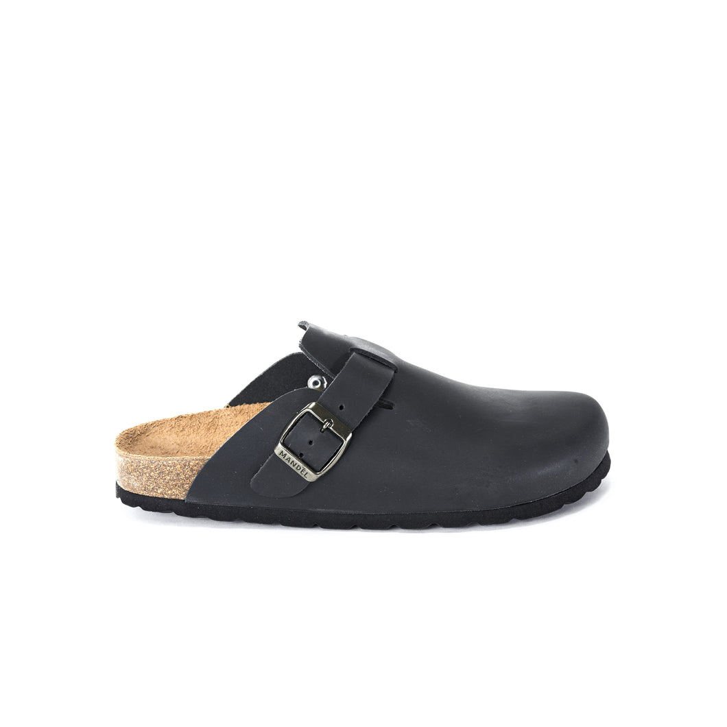 Black sabot clogs NOE made with leather